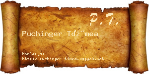 Puchinger Tímea névjegykártya